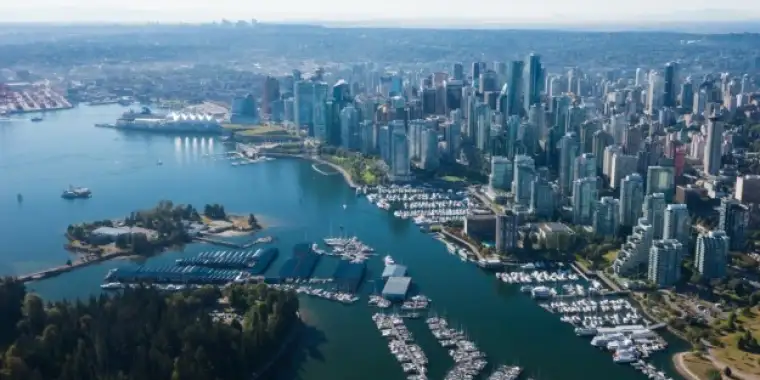Aerial Image of Vancouver, British Columbia, Canada