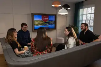 Canadian Affair travel experts chatting lively with each other