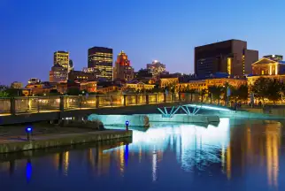 Cityscapes in Montreal at night