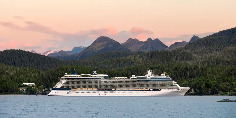 Celebrity Cruises ship near Skagway, Alaska