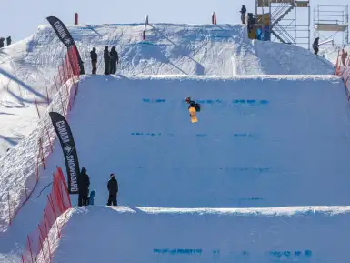 Snowboarding at Canada Olympic Park in Calgary