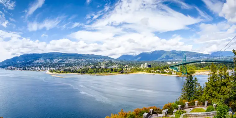 Aerial view of Stanley Park