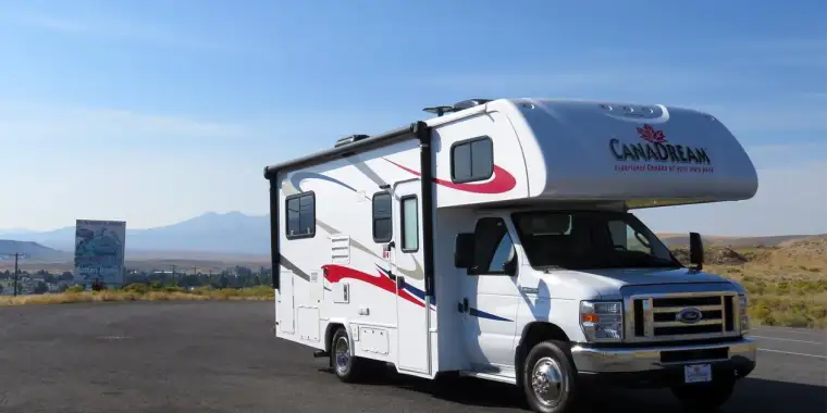 A CanaDream motorhome on the road