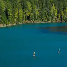 Stand-up paddleboarding at Lake Revelstoke